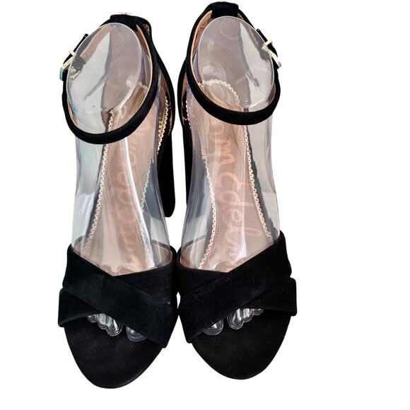 Sam Edelman Yancy Suede Block Heel Crossover Sandal Shoe 8.5 - Picture 4 of 9